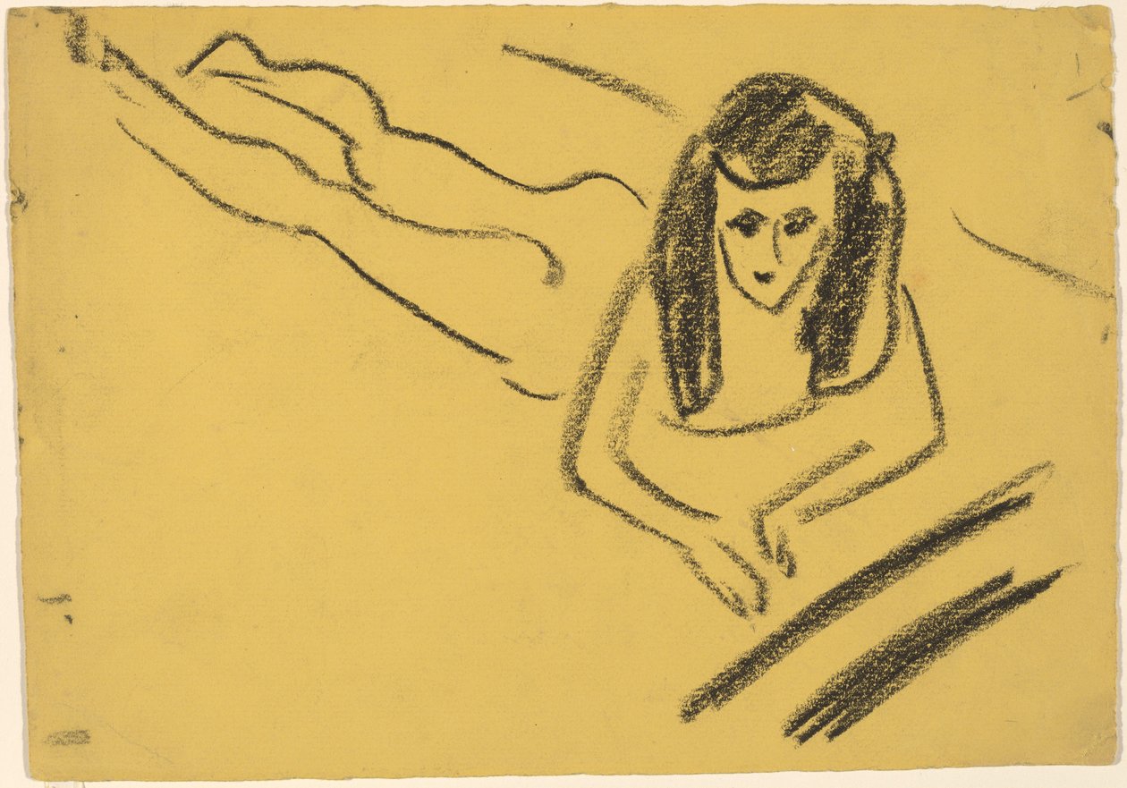 Fränzi allongée - Ernst Ludwig Kirchner