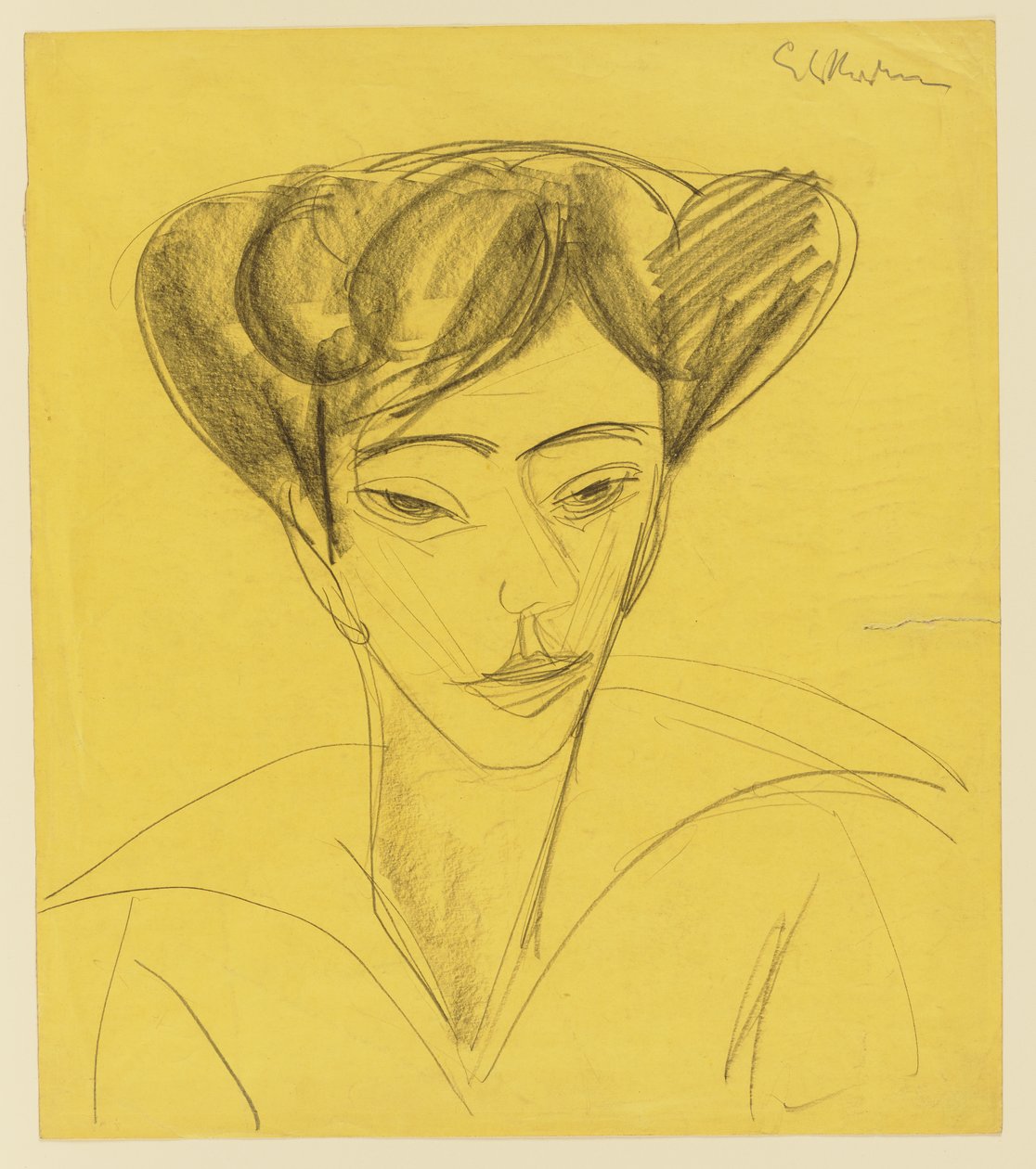 Tête de femme - Ernst Ludwig Kirchner