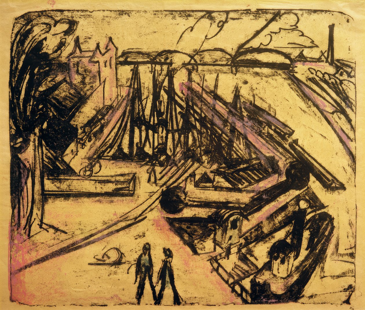 Port franc de Francfort-sur-le-Main - Ernst Ludwig Kirchner