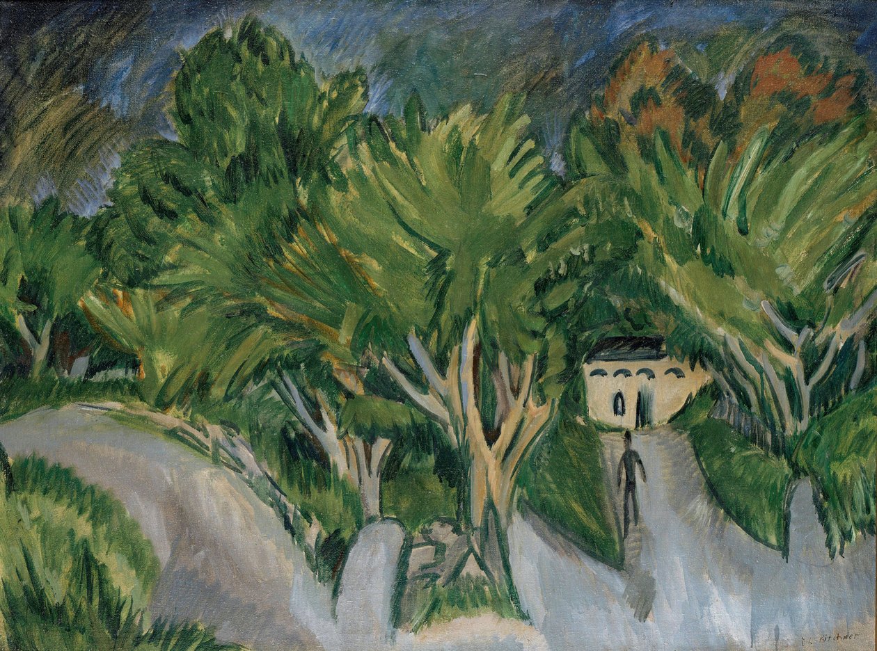 Maison sous les arbres (Fehmarn) - Ernst Ludwig Kirchner