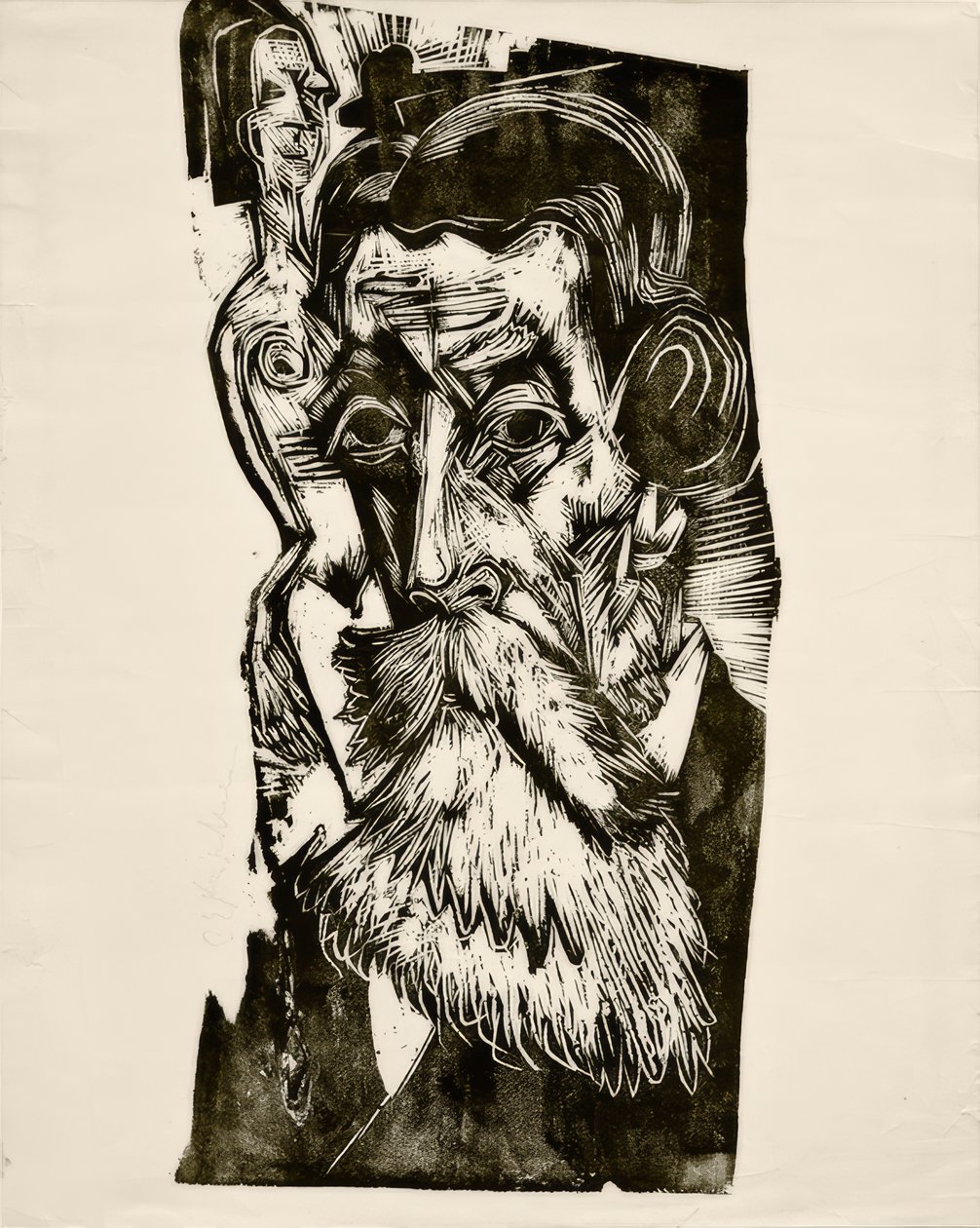 Tête de Ludwig Schames - Ernst Ludwig Kirchner