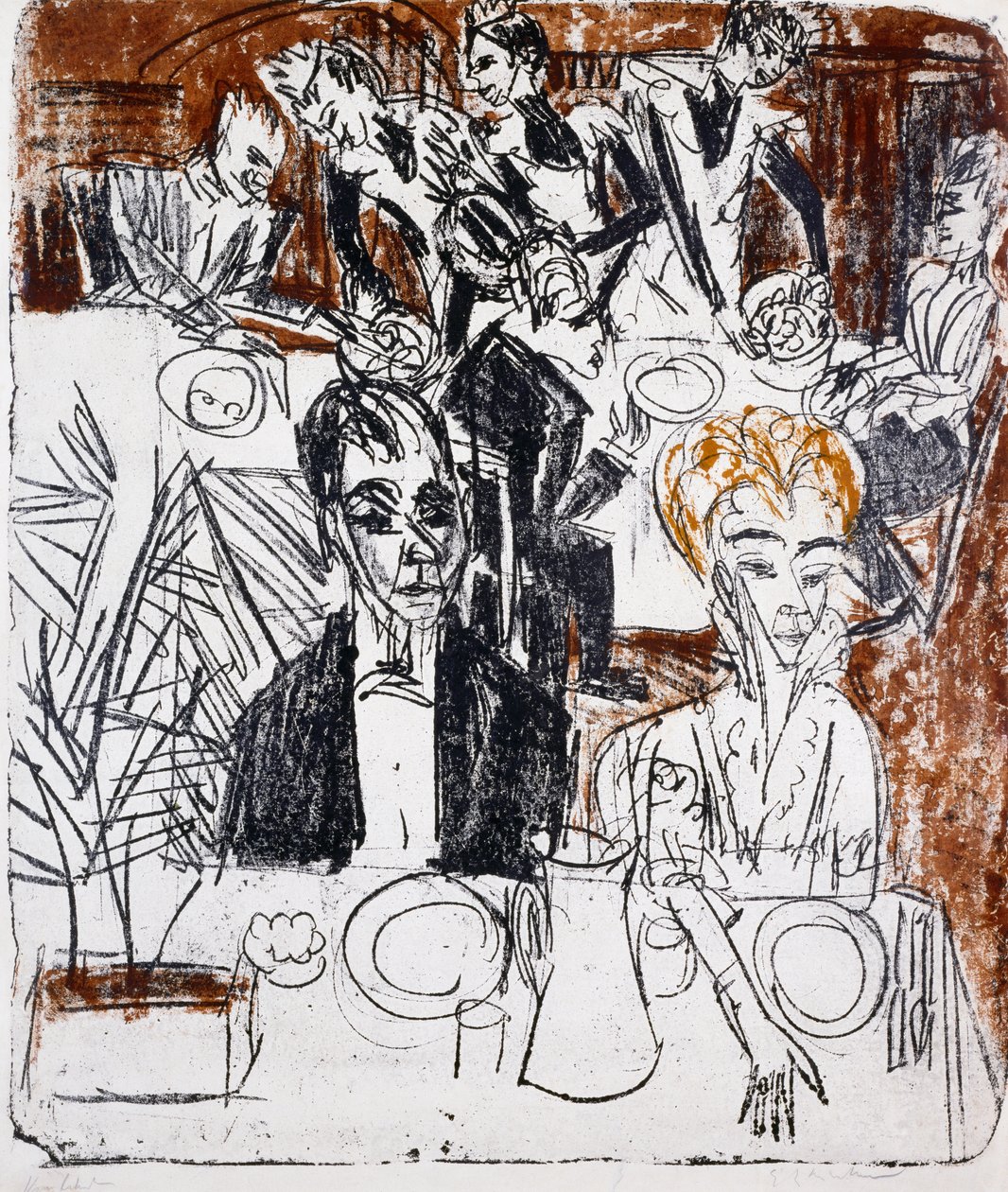 Table dressée - Ernst Ludwig Kirchner