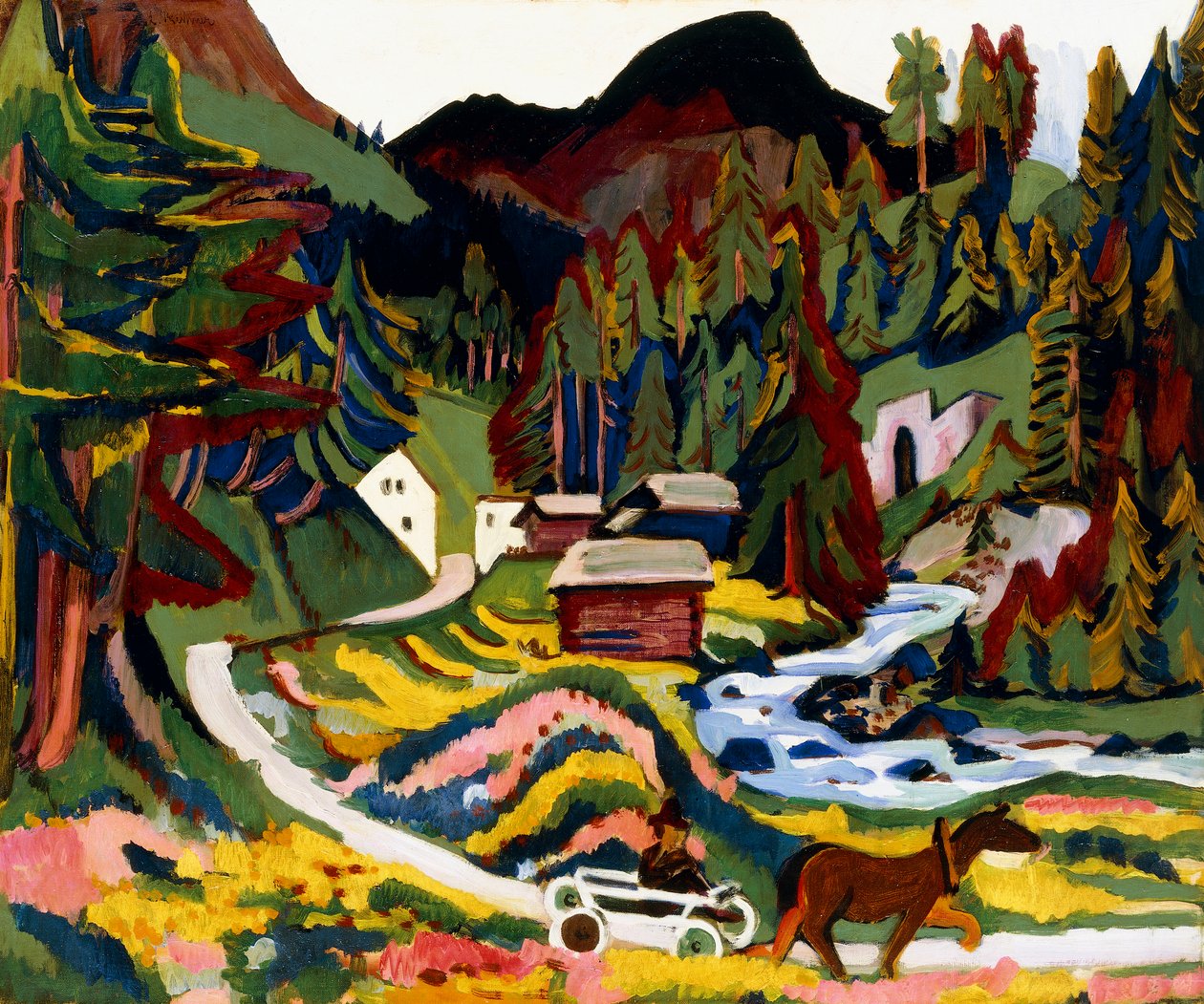 Paysage au printemps, Sertig, 1924-25 - Ernst Ludwig Kirchner