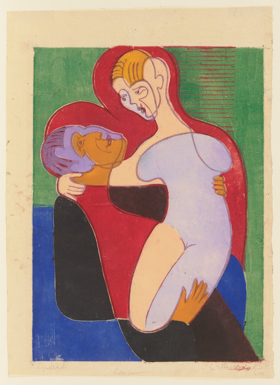 Couple amoureux (Elisabeth et Julius Hembus) - Ernst Ludwig Kirchner