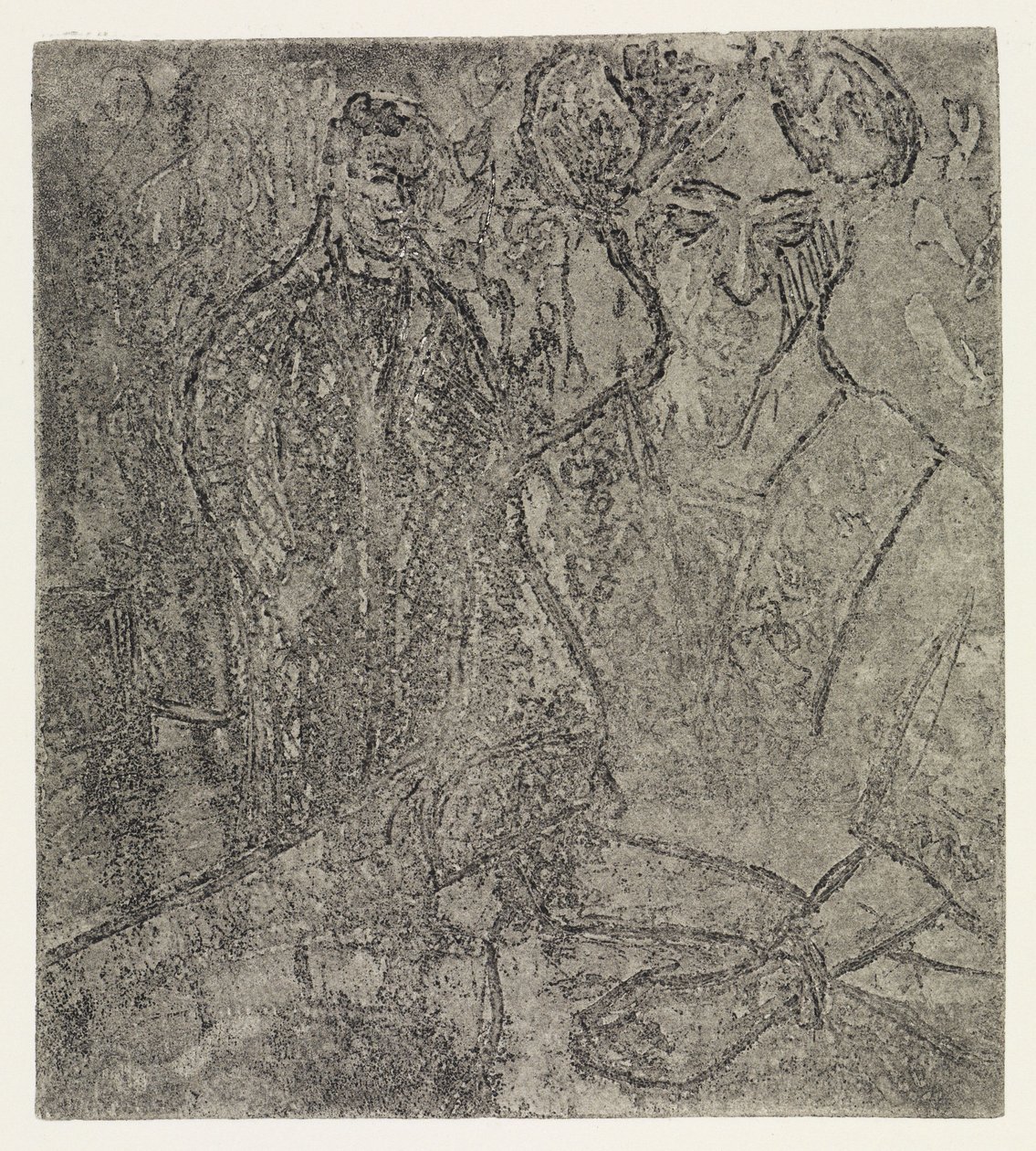 Un homme et une femme assise / Une blonde et une femme noire - Ernst Ludwig Kirchner