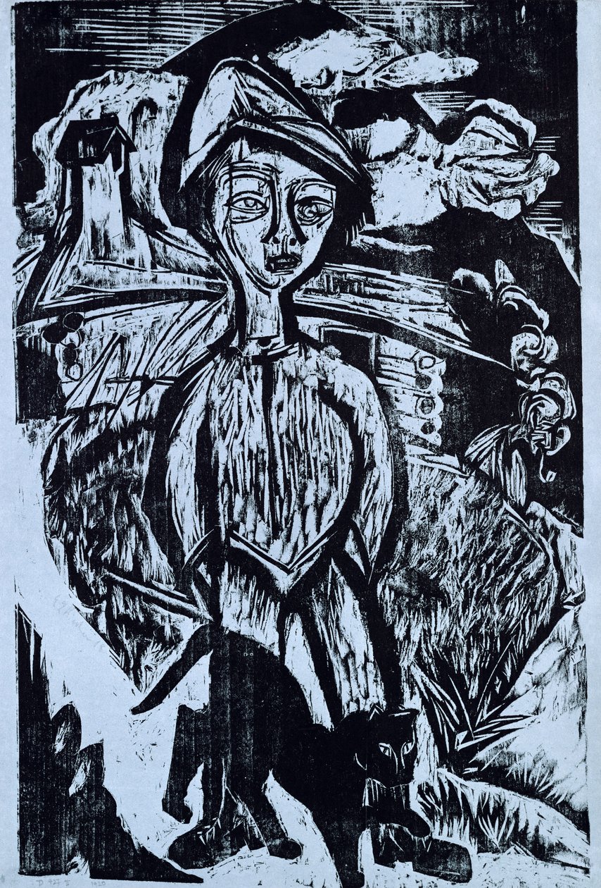 Jeune montagnard dans la tempête, 1921 - Ernst Ludwig Kirchner
