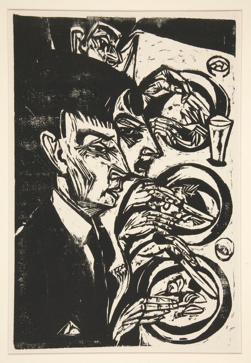 Nervoese beim Diner (Personnes nerveuses au dîner) - Ernst Ludwig Kirchner