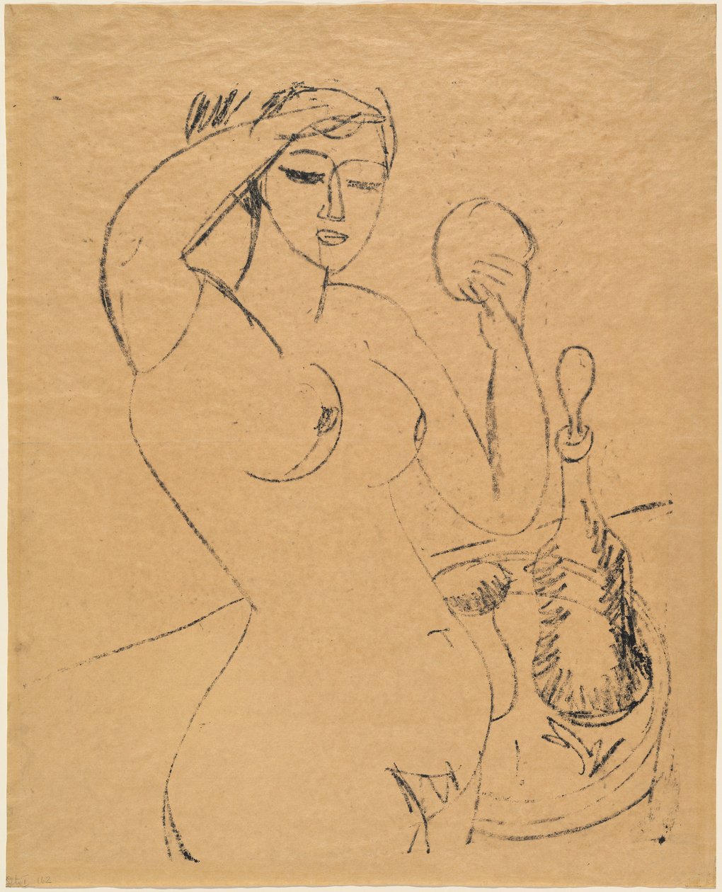 Jeune fille nue à sa toilette - Ernst Ludwig Kirchner