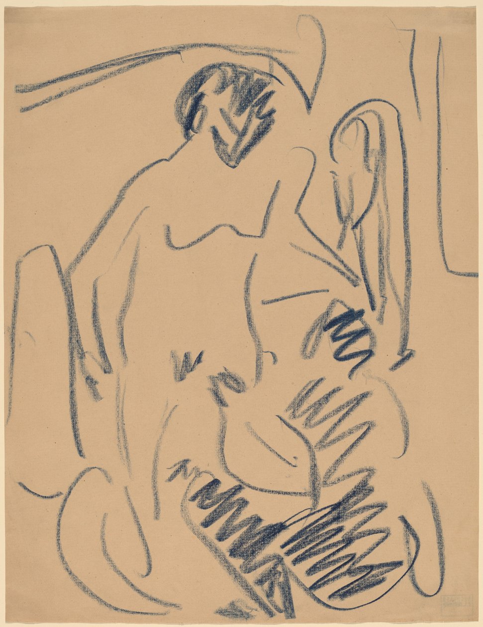 Nu sur la plage - Ernst Ludwig Kirchner
