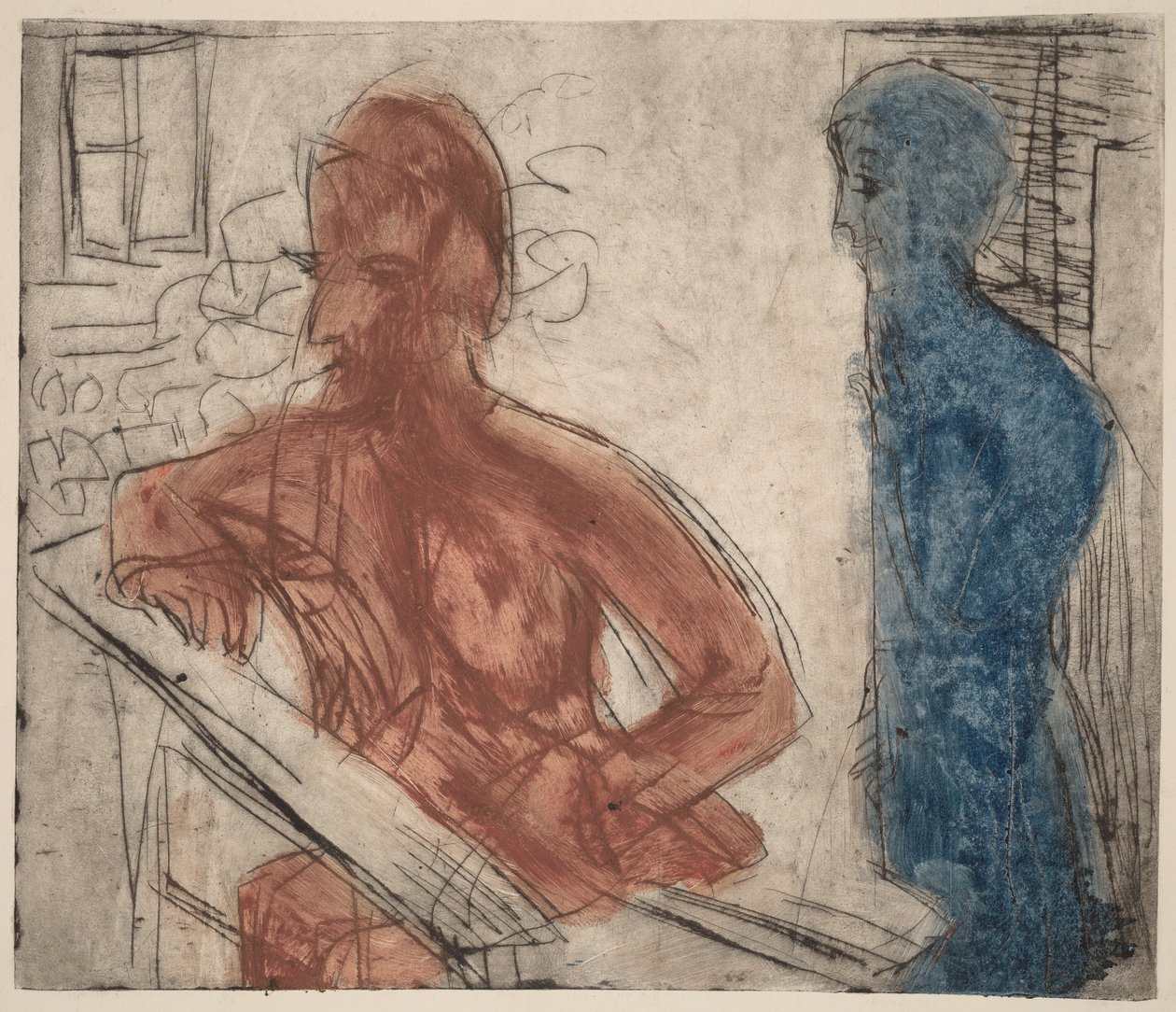 Paysanne et jeune fille - Ernst Ludwig Kirchner