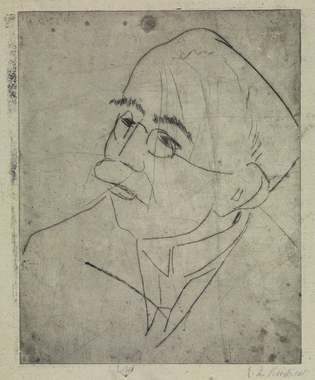 Portrait de Gustav Schiefler I - Ernst Ludwig Kirchner