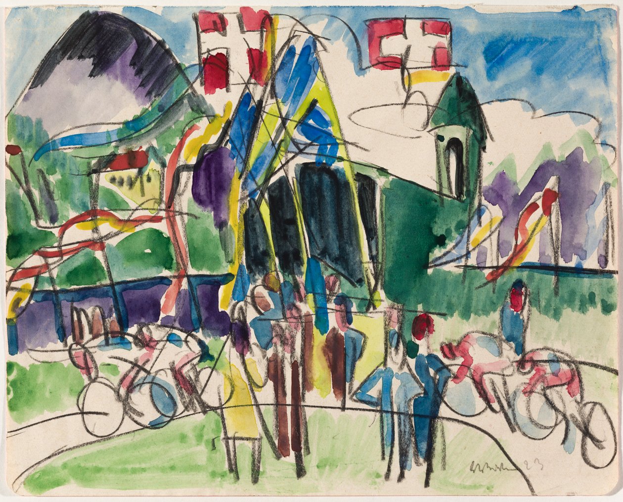 course cycliste - Ernst Ludwig Kirchner