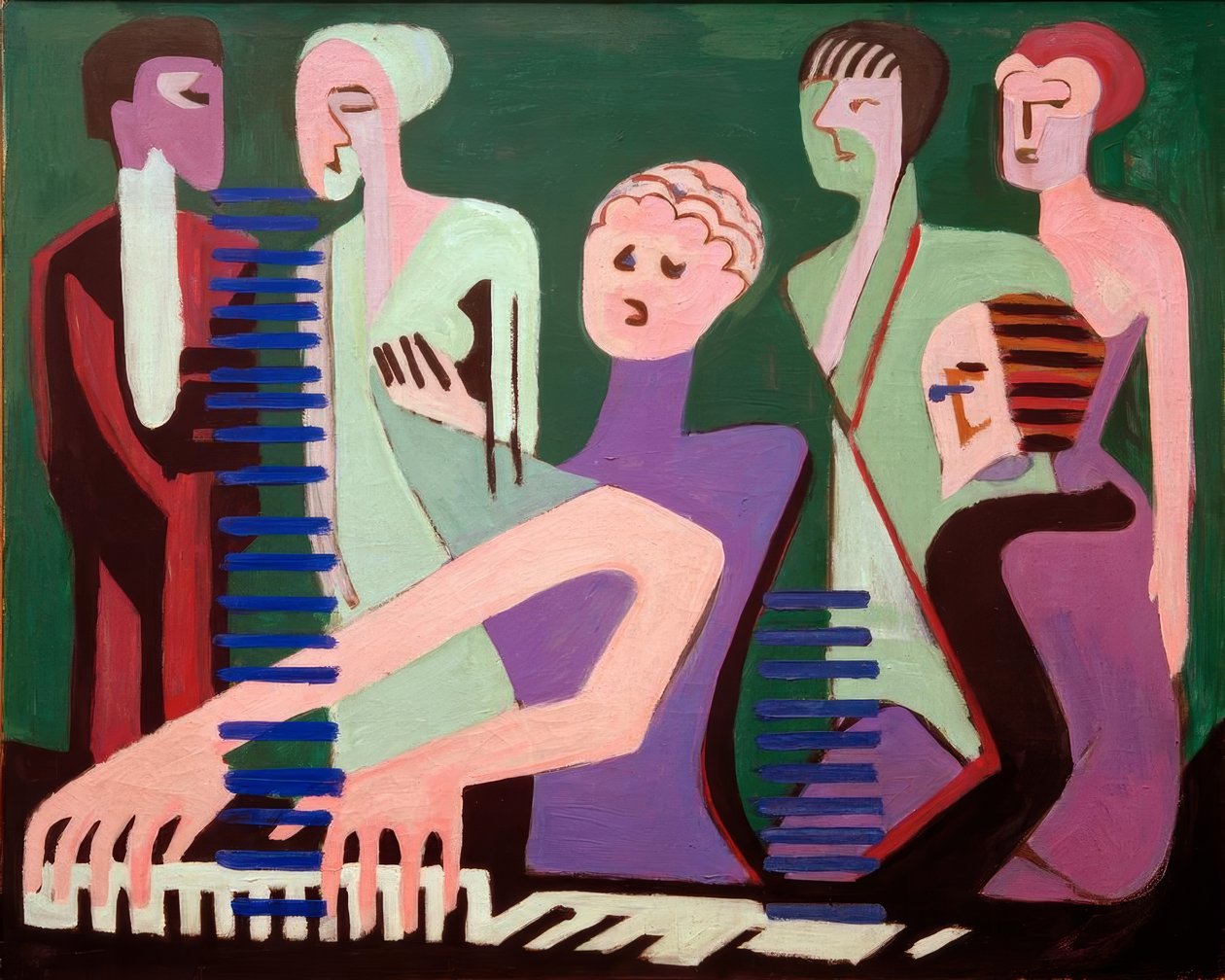 Chanteuse au piano - Ernst Ludwig Kirchner