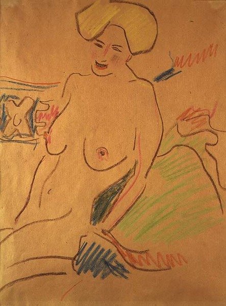 Nu assis, c.1907 - Ernst Ludwig Kirchner