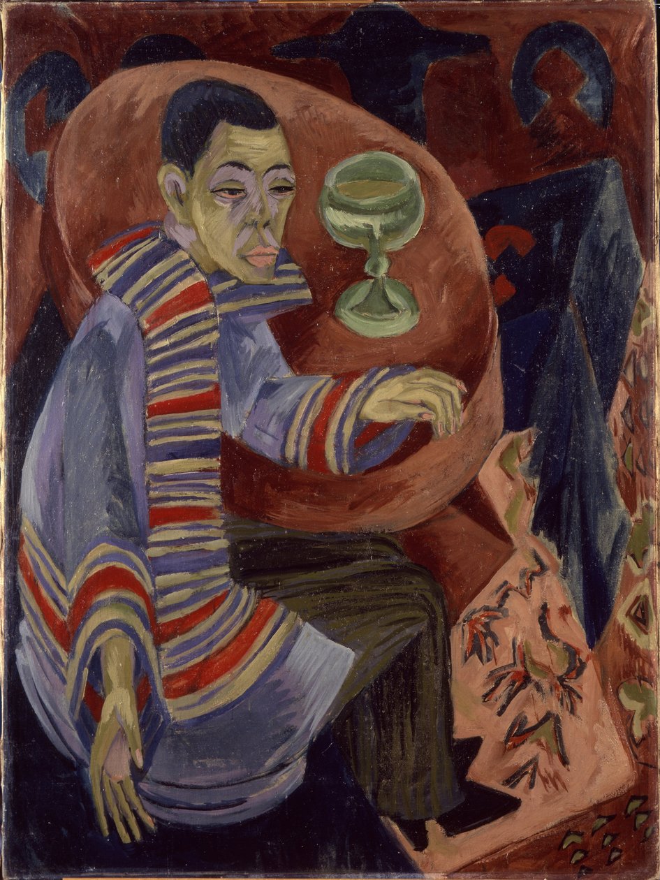 Autoportrait en buveur - Ernst Ludwig Kirchner