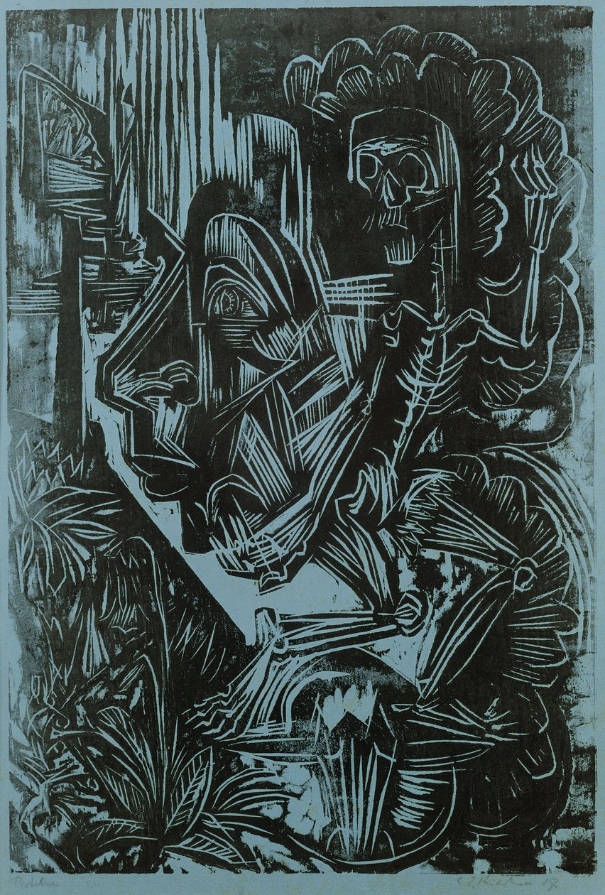 Autoportrait avec la mort dansant - Ernst Ludwig Kirchner