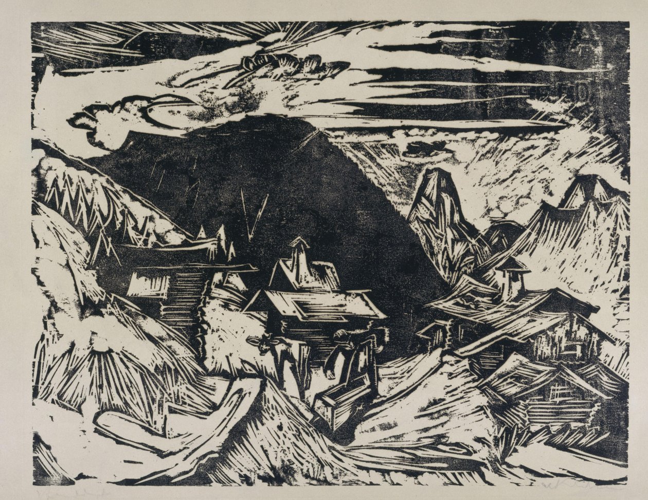 Alpage stable - Ernst Ludwig Kirchner
