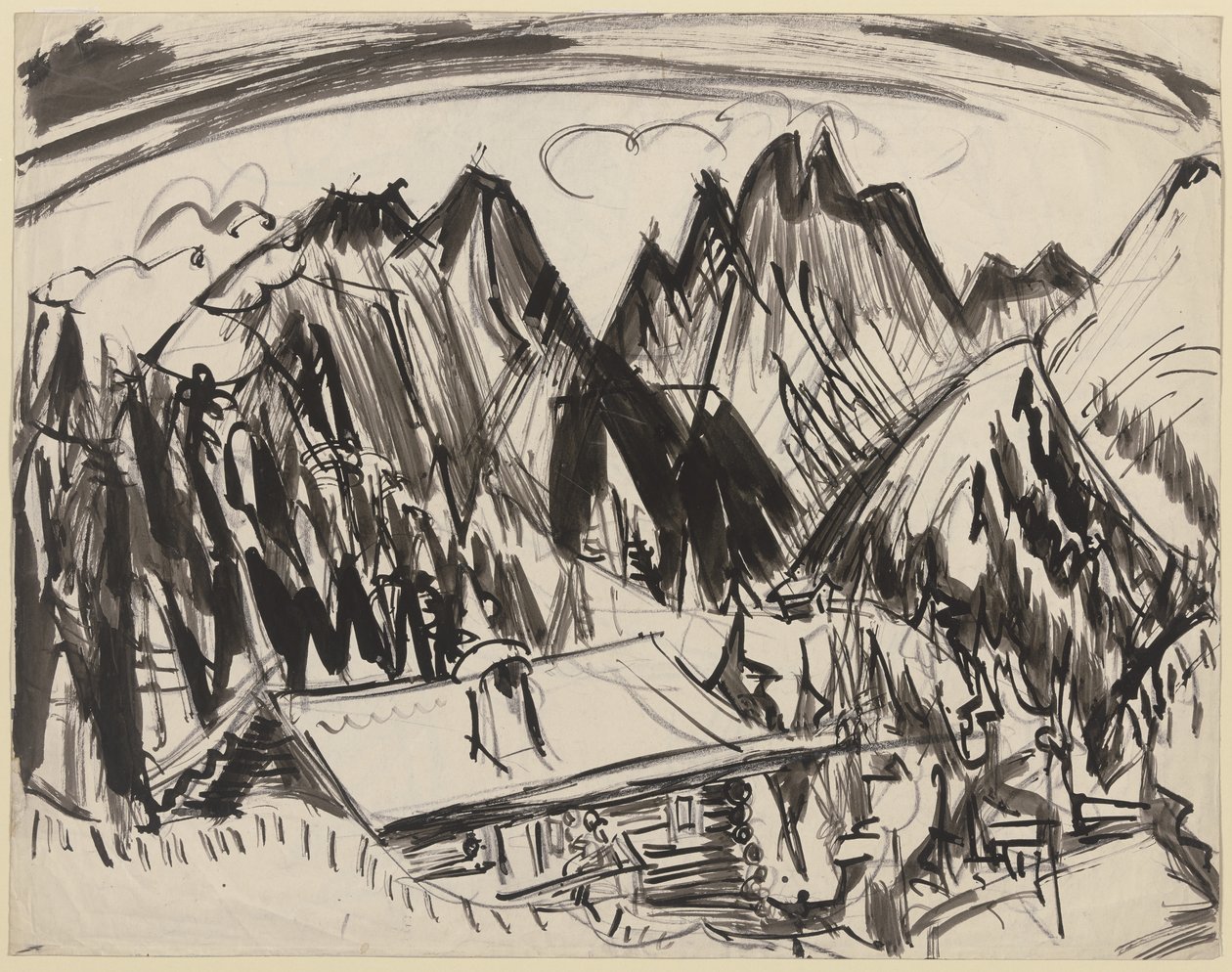 Alpage stable - Ernst Ludwig Kirchner