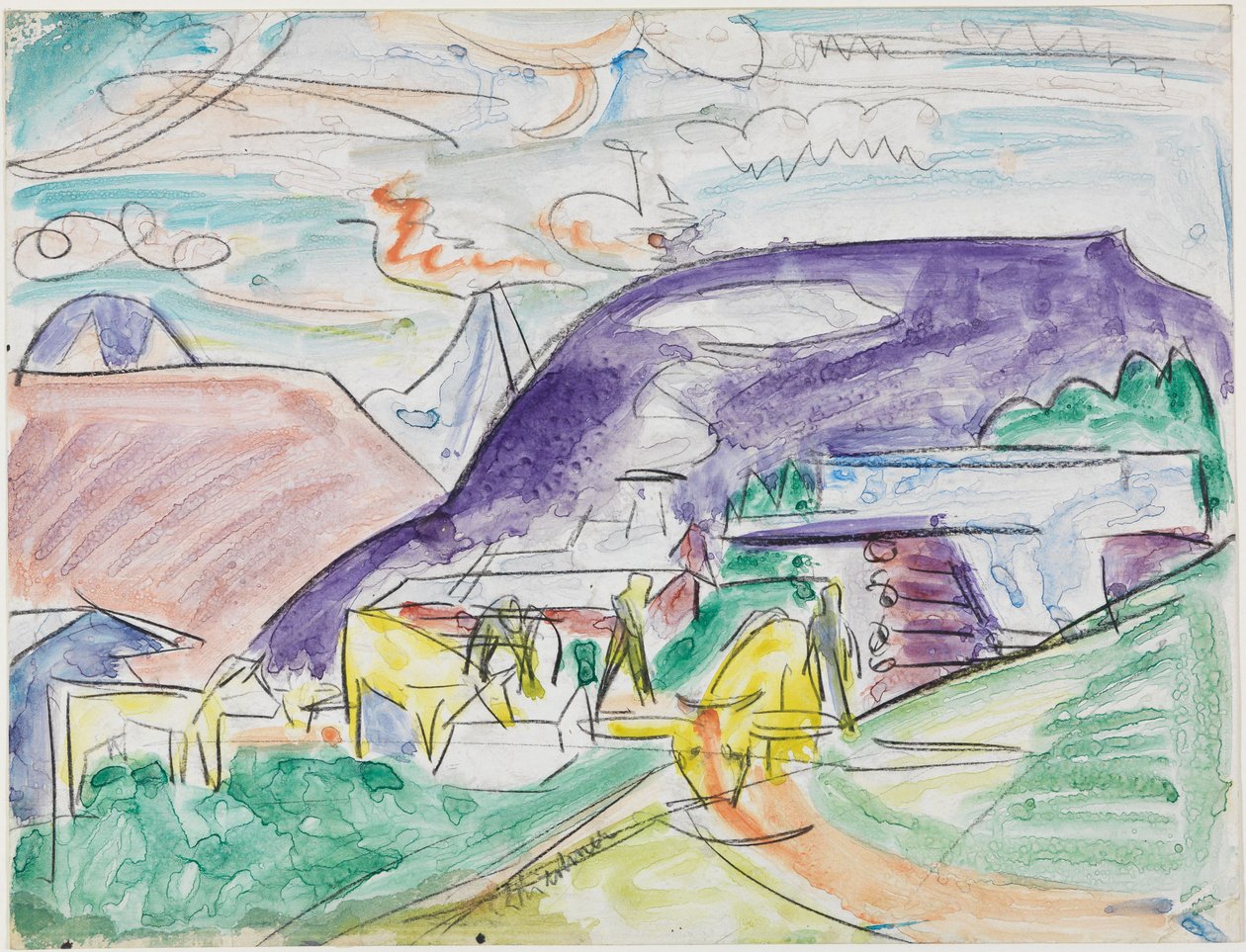 Stafelalp avec des vaches - Ernst Ludwig Kirchner