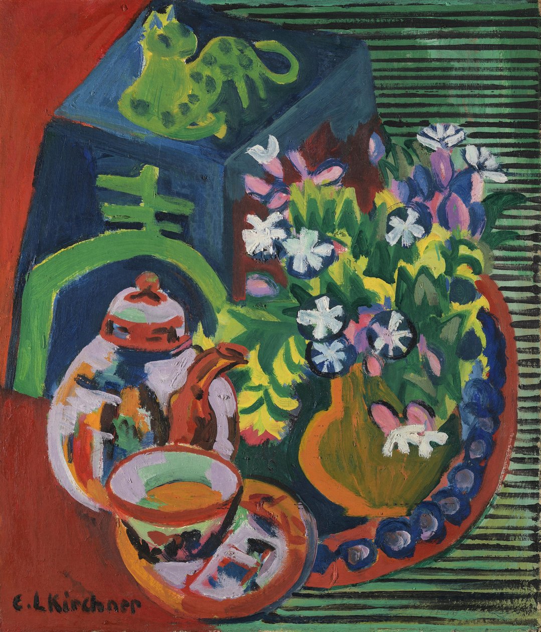 Nature morte à la porcelaine chinoise - Ernst Ludwig Kirchner