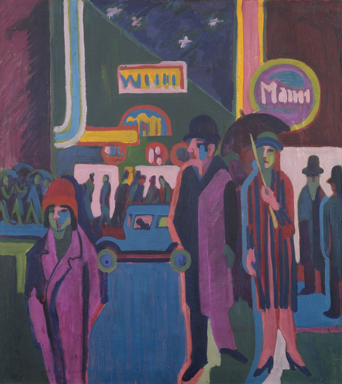 Scène de rue la nuit - Ernst Ludwig Kirchner