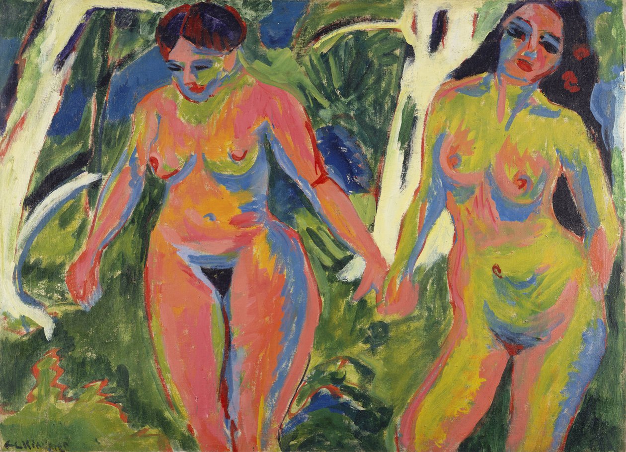 Deux femmes nues dans un bois - Ernst Ludwig Kirchner