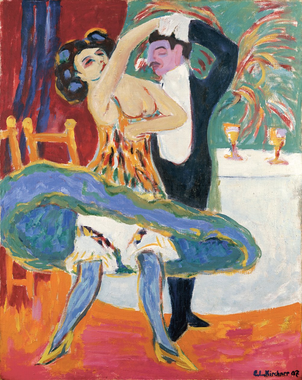 Théâtre de vaudeville (couple de danseurs anglais) - Ernst Ludwig Kirchner