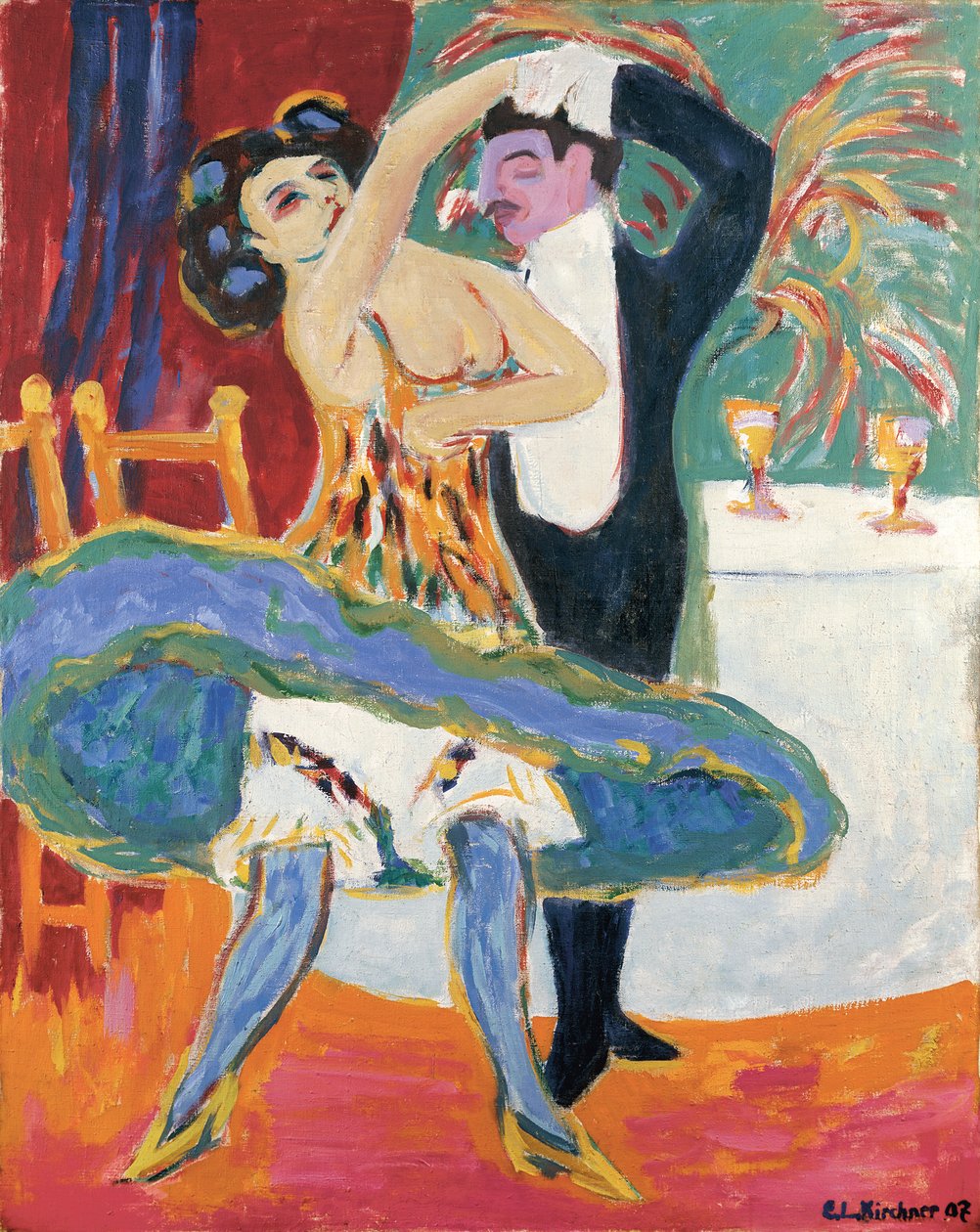 Théâtre de Vaudeville (Couple de danseurs anglais), vers 1909 - Ernst Ludwig Kirchner
