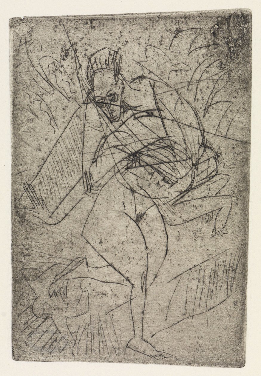 Scène de viol / Trois nus assis dans la pièce - Ernst Ludwig Kirchner