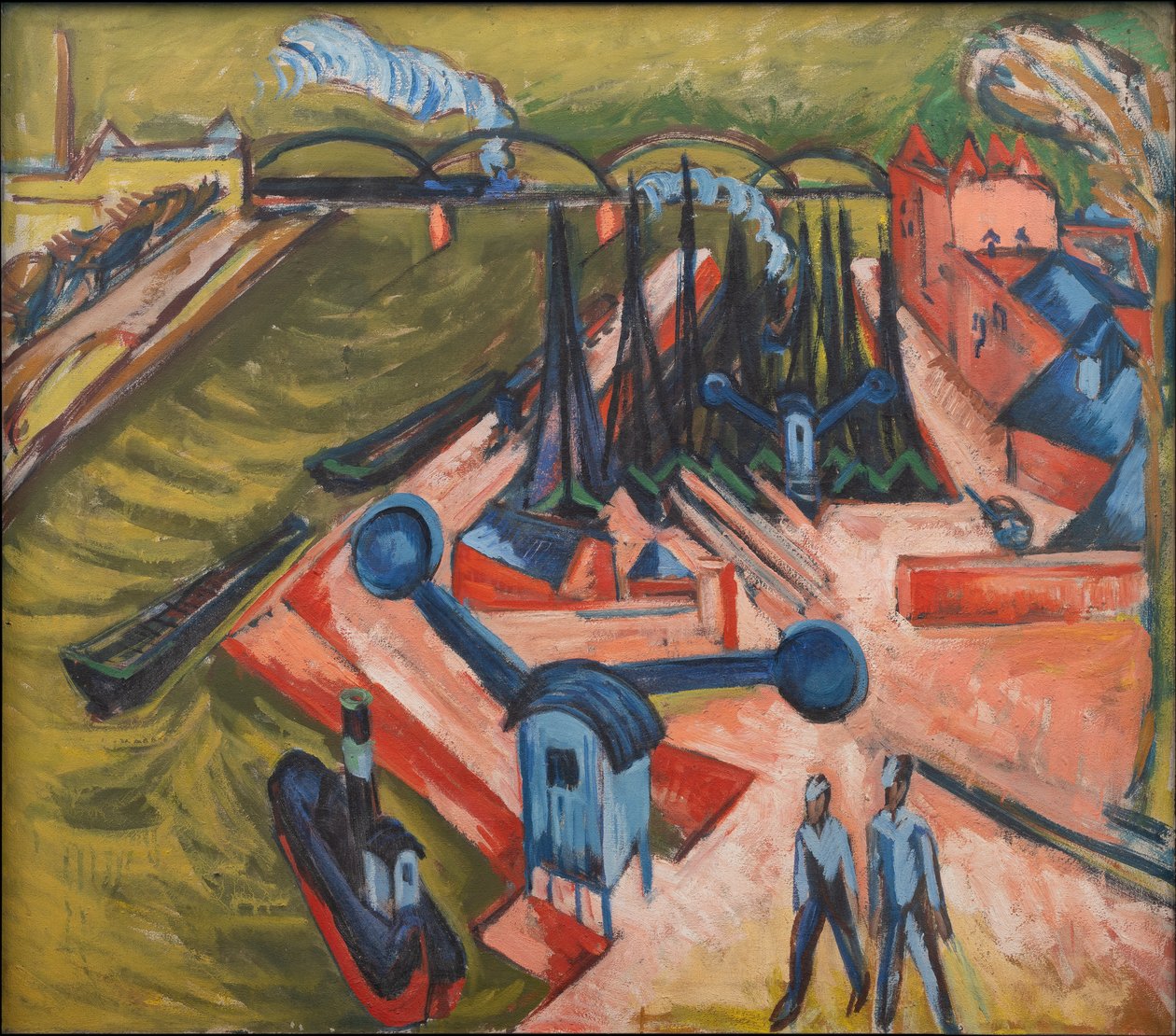 Le port ouest de Francfort-sur-le-Main - Ernst Ludwig Kirchner
