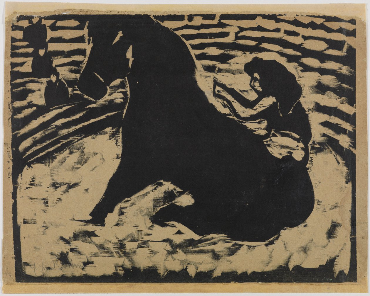 Cavalière de cirque - Artiste sur un poney noir - Ernst Ludwig Kirchner