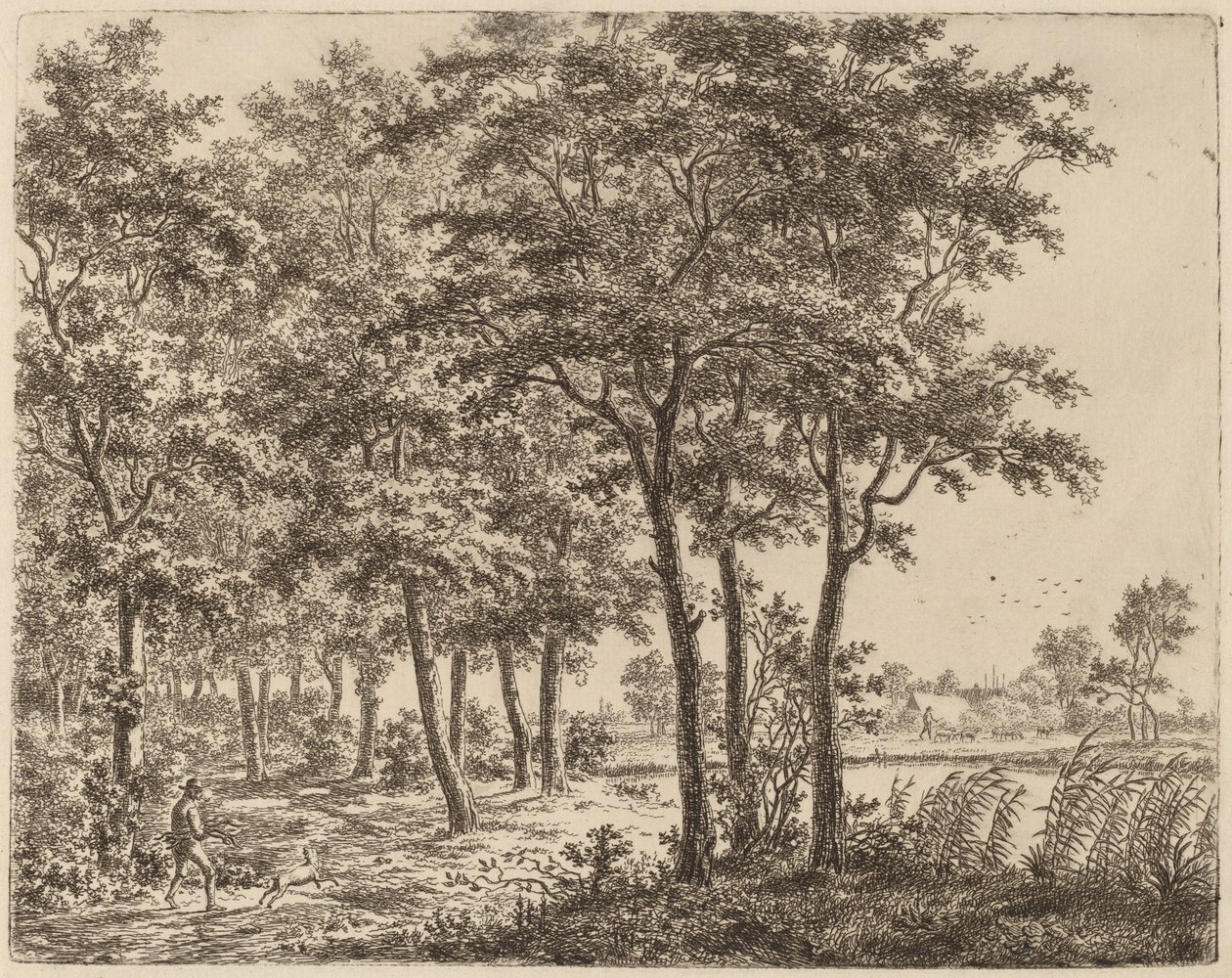 Paysage avec un paysan portant du bois de chauffage - Ernst Willem Jan Bagelaar