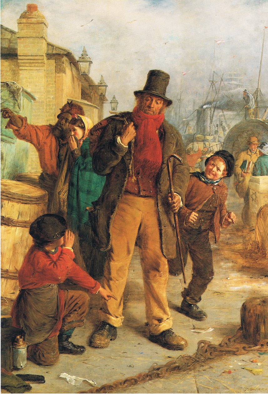 Un immigrant irlandais débarquant à Liverpool - Erskine Nicol