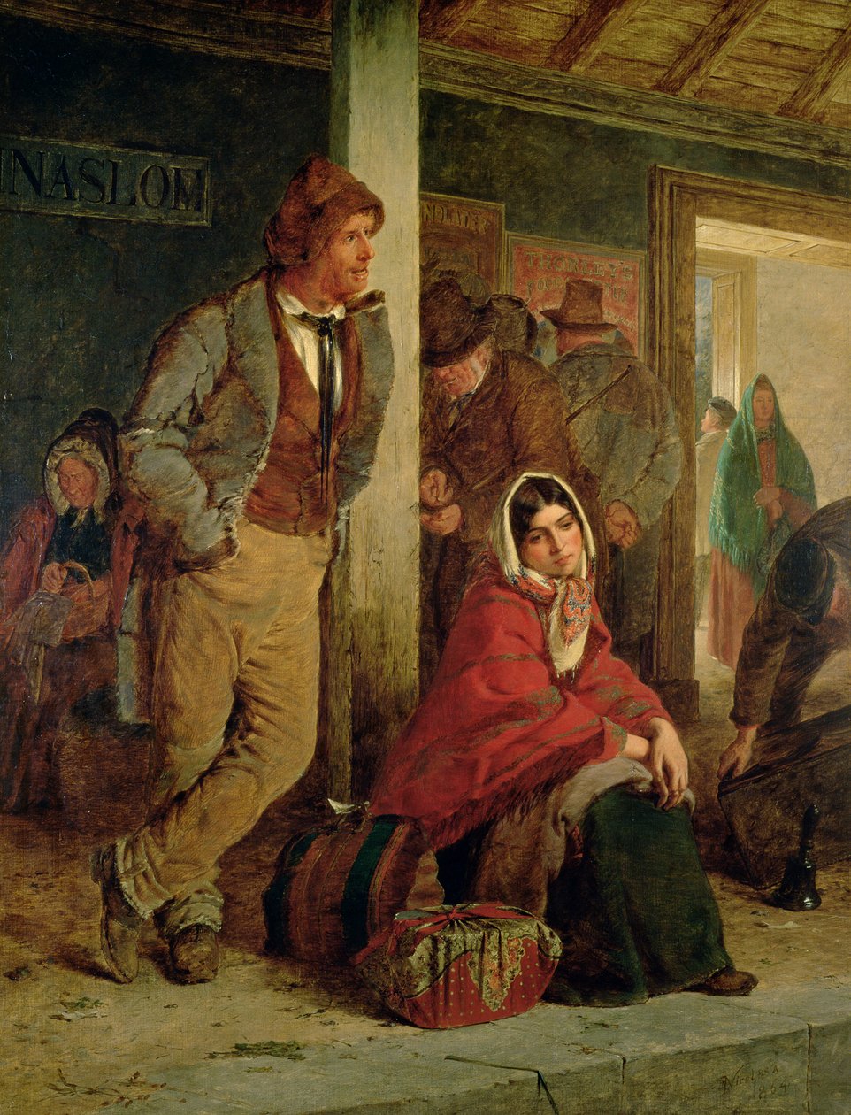 Émigrants irlandais attendant un train, 1864 - Erskine Nicol