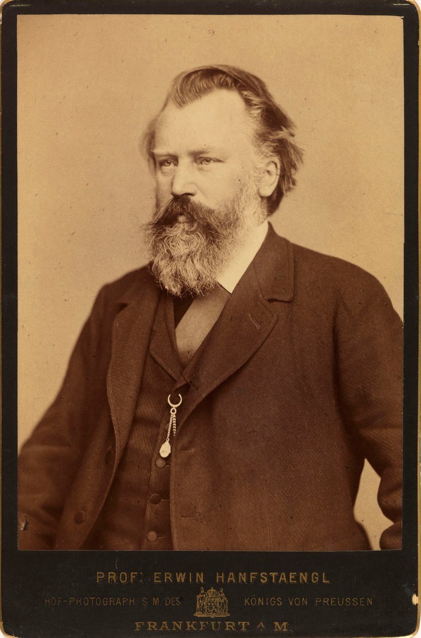 Portrait du compositeur Johannes Brahms - Erwin Hanfstaengl