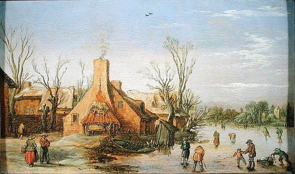 Un village en hiver, 1623 - Esaias I van de Velde