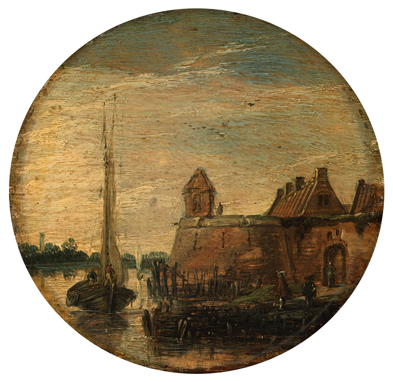 Rempart au bord du canal - Esaias van de Velde