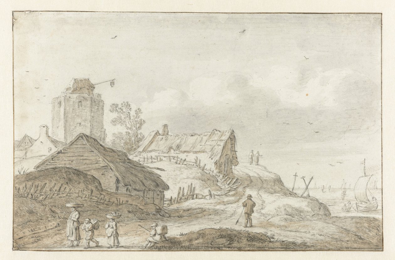 Village côtier - Esaias van de Velde