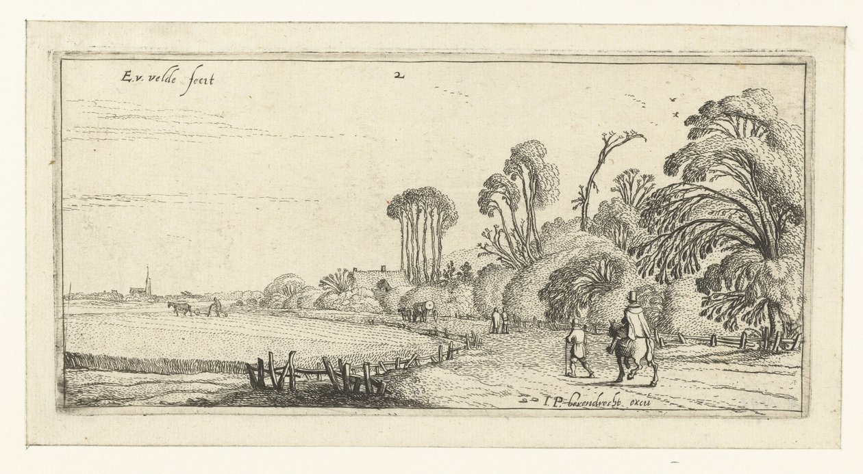 Promeneurs sur un chemin près de Hillegom - Esaias van de Velde