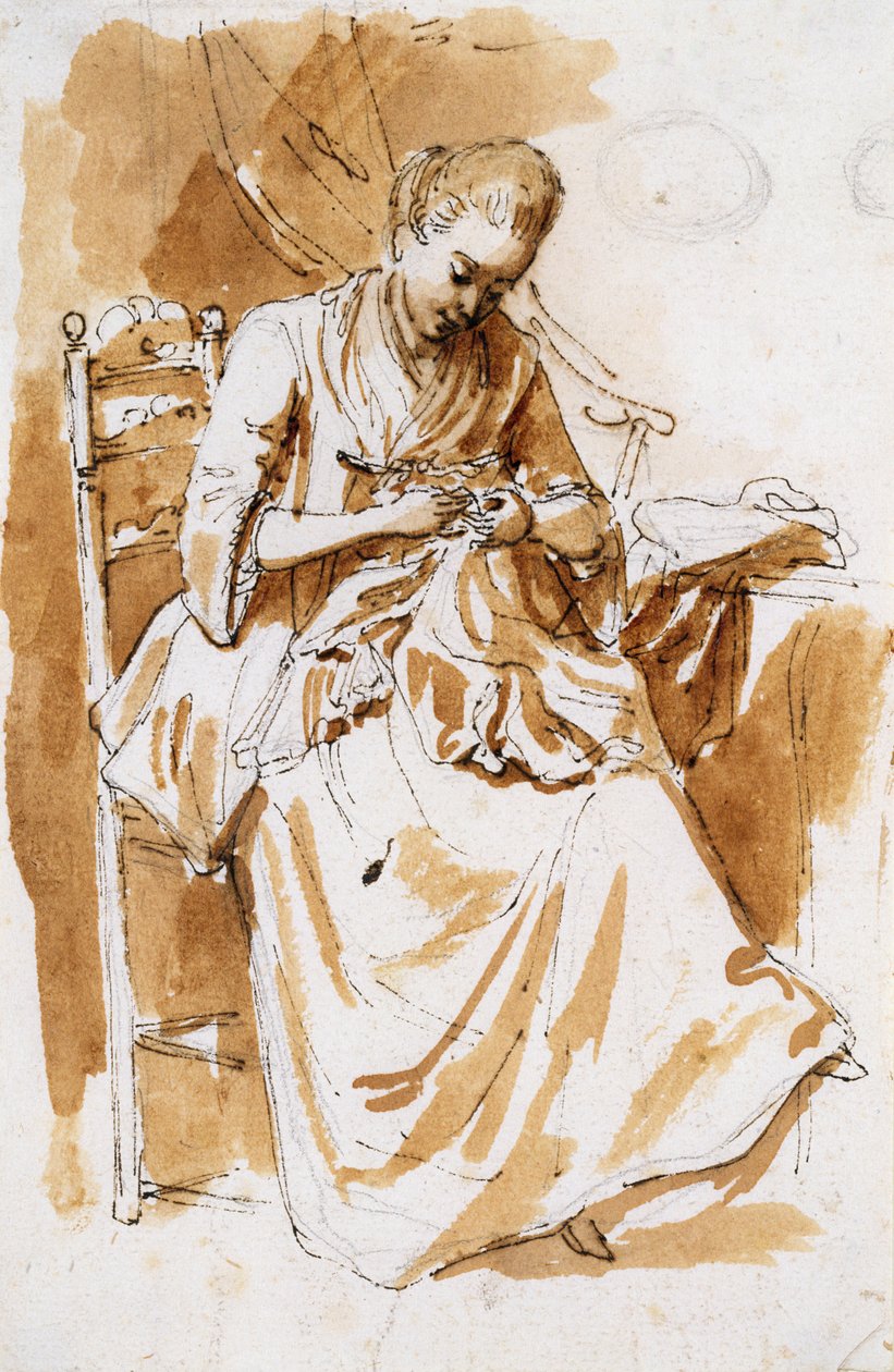 La brodeuse - Etienne de Lavallee Poussin