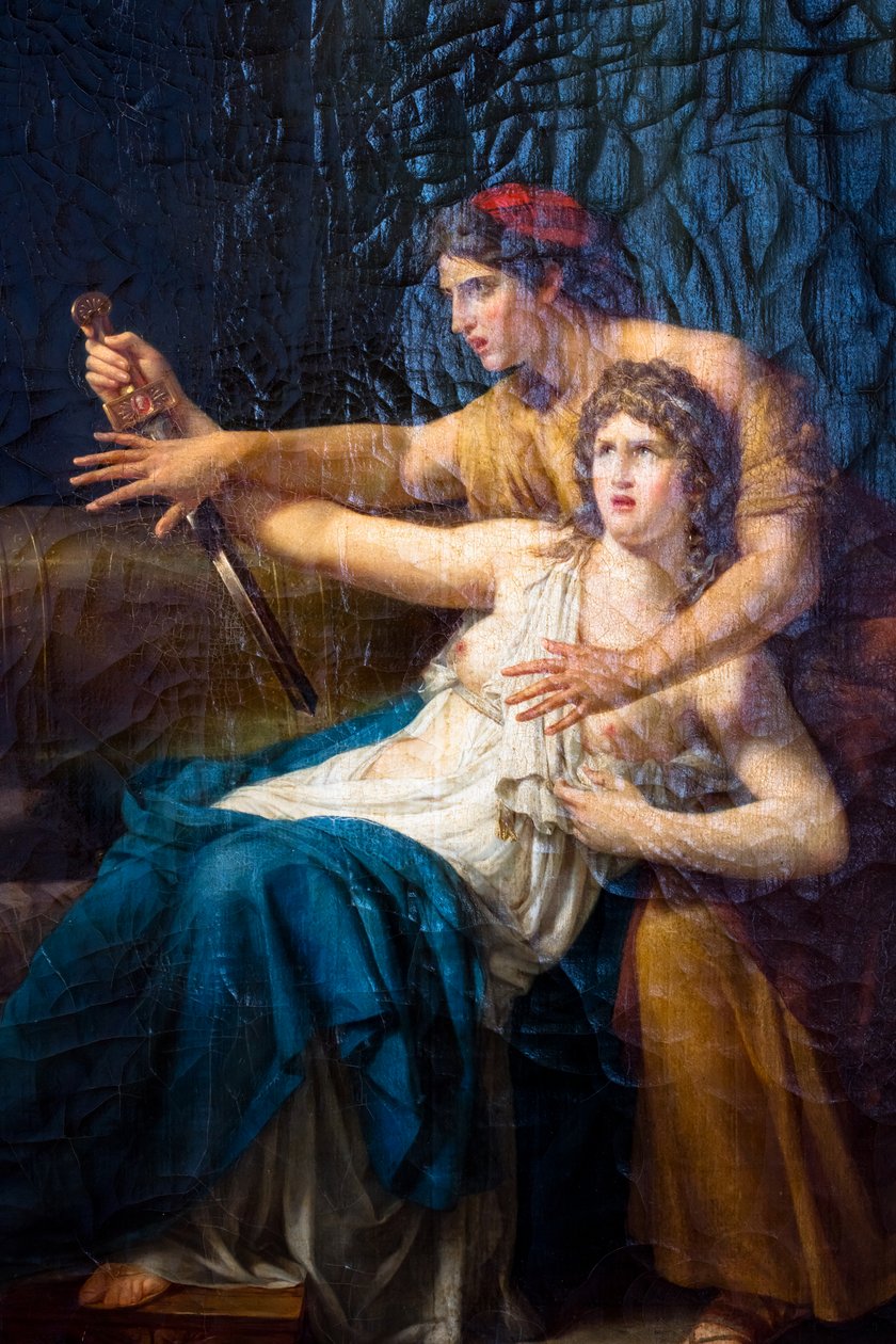 Oenone empêche Phèdre de se suicider - Etienne-Barthelemy Garnier