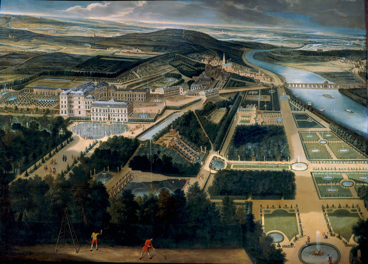 Vue générale du château et des jardins de Saint-Cloud - Etienne Allegrain