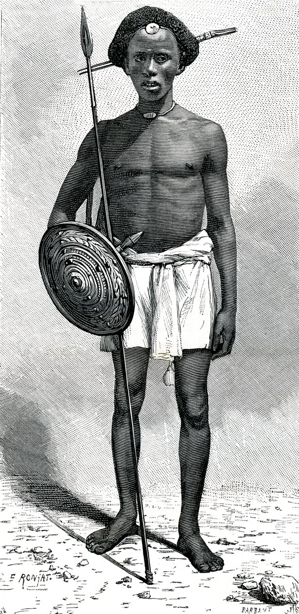Guerrier somalien du clan Ouadan - Etienne Antoine Eugene Ronjat