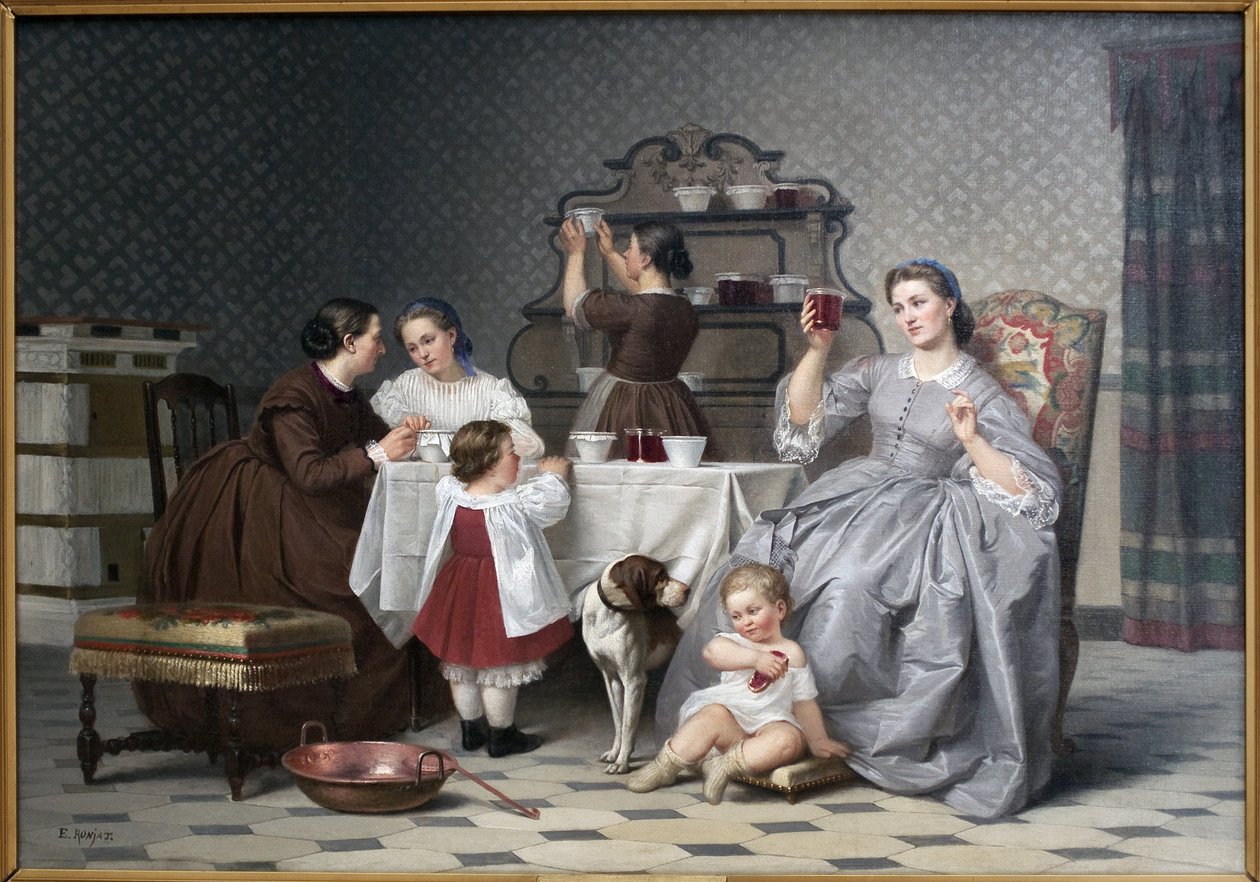 Les confitures, aussi appelé Le goûter de famille - Etienne Antoine Eugene Ronjat