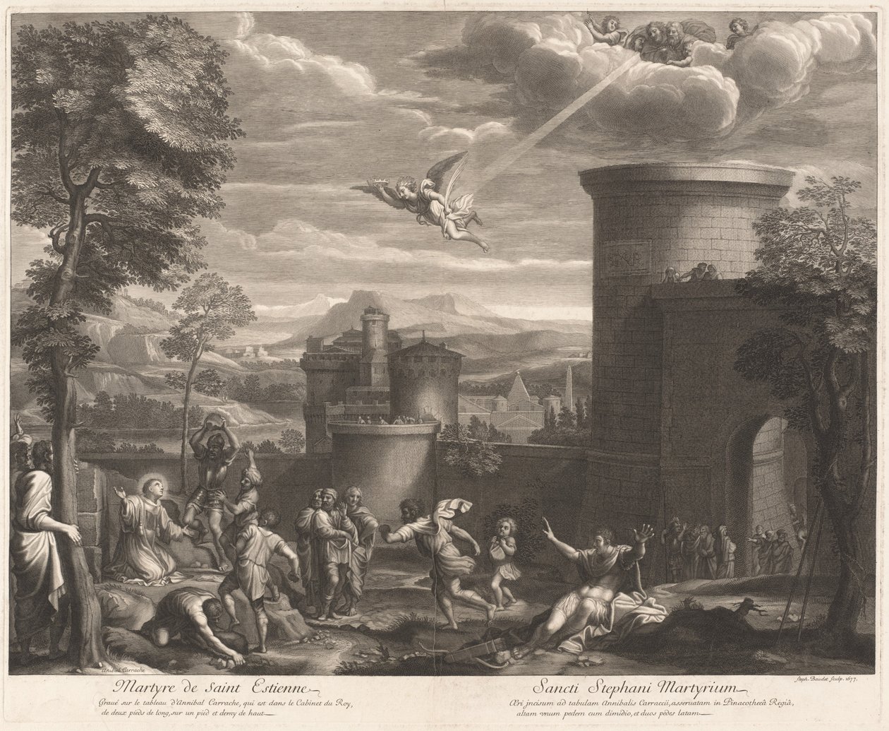 Martyre de Saint Estienne - Etienne Baudet, after Annibale Carracci