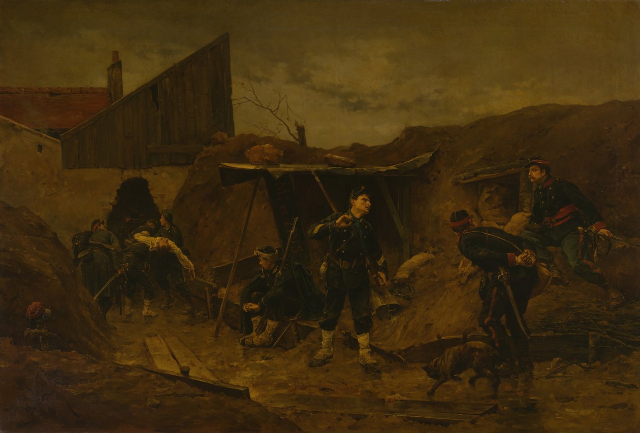 Dans la Tranchée, vers 1875 - Etienne Berne Bellecour