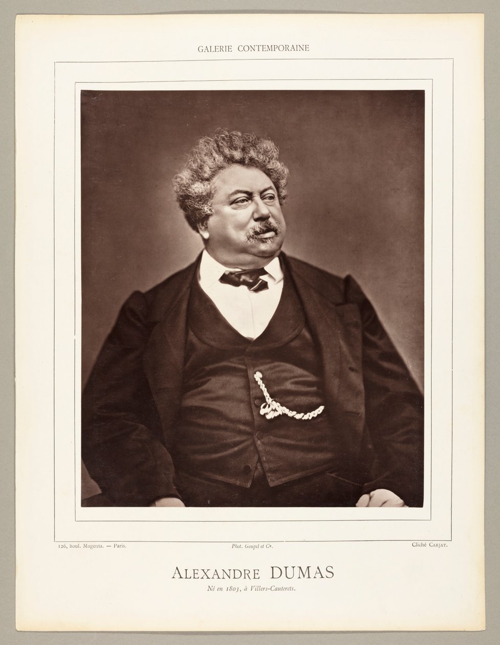 Alexandre Dumas (romancier et dramaturge français, 1802-1870) - Etienne Carjat