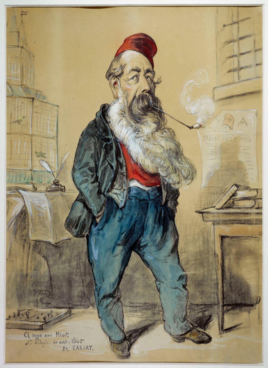 Portrait-charge de Jules Miot (1810-1883), homme politique - Etienne Carjat
