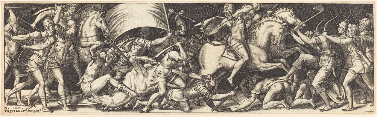 Bataille de Cavaliers et de Fantassins - Etienne Delaune
