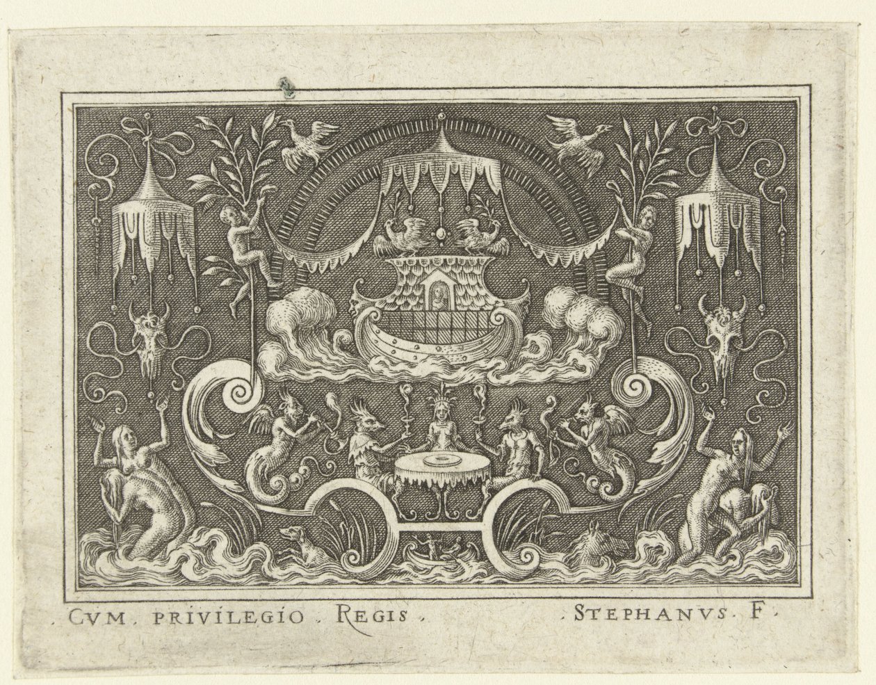 Le déluge (Décorations plates avec des scènes de l
